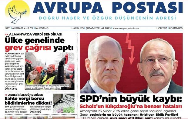 Avrupa Postası'nın Şubat 2025 sayısı ile okurlarımıza 'Merhaba' diyoruz